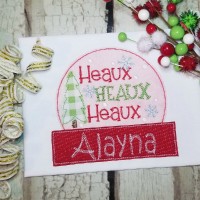 Christmas Globe Heaux Heaux Heaux Machine Applique Design